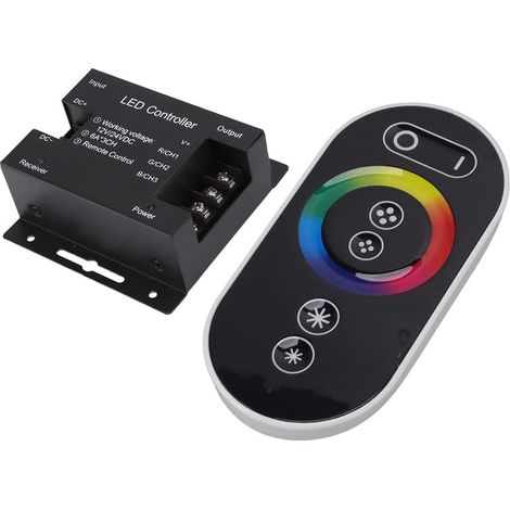 TRADE SHOP - Controller Per Strisce Led Rgb 12v/24v Interruttore Dimmer A 3 Vie Con Telecomando F53 -