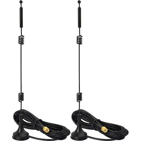 Antenne Wifi - 9dBi - Double Bande 2.4 GHz et 5.8 GHz - Omnidirectionnelle - Câble IPX vers RP-SMA - Pour Routeur Amplificateur Wifi - 2 Pièces (1/5)