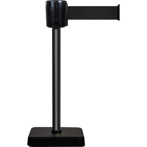 Poteau à sangle alu noir 10m x 100mm sur socle mobile - 2801041 (1/4)