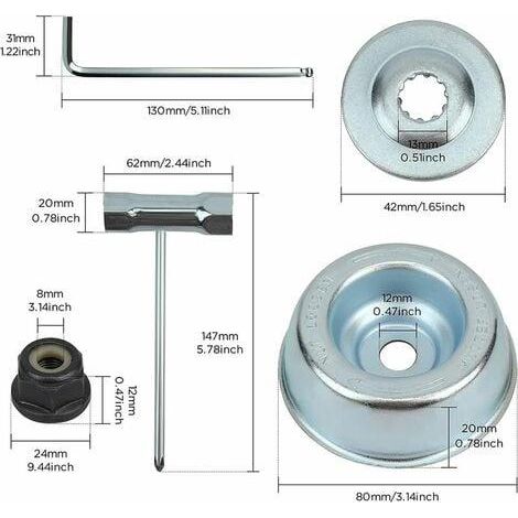 Kit Long Tete Debroussailleuse Universal, Triumph for thermal brushcutting, Stihl, Echo, Ryobi Tete (1/4)