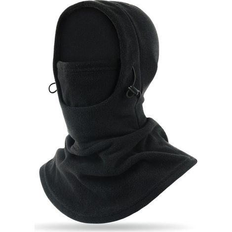 Cagoule thermique polaire réglable pour homme et femme, protection hivernale pour ski, moto, vélo (1/5)
