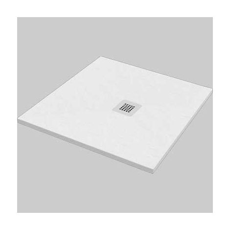 PIATTO DOCCIA QUADRATO EFFETTO PIETRA BIANCO  90x90     MADE IN ITALY