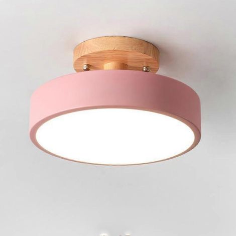 Plafonnier LED rond encastré de 20 cm, 13 W, 1300 lm, 3 températures de couleur, 3000 K, 4500 K, 6500 K, rose, pour chambre, salle de bain ou cuisine, 20 x 20 x 10 cm, 220 V (1/5)