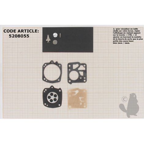 Kit Réparation Membranes Et Joints Carburateur Adaptable Stihl Modèles 066, Ms660. Remplace Origine Tillotson Rk-28hs.