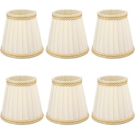 Abat-jour - Lot de 6 - Tissu - E14 - Classique intemporel