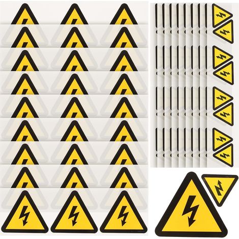 Autocollants D'avertissement Électrique Lot de 30 Faciles à Utiliser Adhésifs Jaunes Triangulaires pour Signaler les Chocs Électriques et Assurer la Sécurité (1/5)