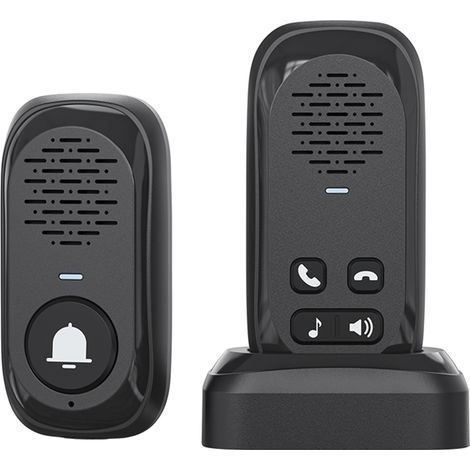 RF433 Drahtlose Türsprechanlage mit 1 Innensensor, 300 m Reichweite, kein Internet erforderlich, IP44 wasserdicht, Echtzeit-Sprachanruf für Zuhause, Büro und Geschäft (1/5)