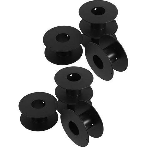 Bobine de Câble Plastique Noire 8 Unités – Enrouleur de Rallonge Vide pour Camping-Car, Couture et Rangement d'Atelier (1/5)