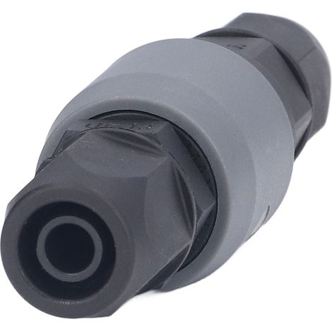 Pneumatische Schnellkupplung Typ C aus Kunststoff und Stahl, selbstsichernd für 12x8mm PU-Schlauch, 1/2 Zoll Gewinde SP40+PP40, Kompressorzubehör. (1/5)