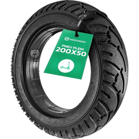 Pneu Plein 200x50 Compatible pour E-twow Roue Avant - Speedway Mini 4 Pro Roue Arrière et Autres - Pneu Increvable 200x50 Anti Crevaison pour Trottinette Électrique (1/5)