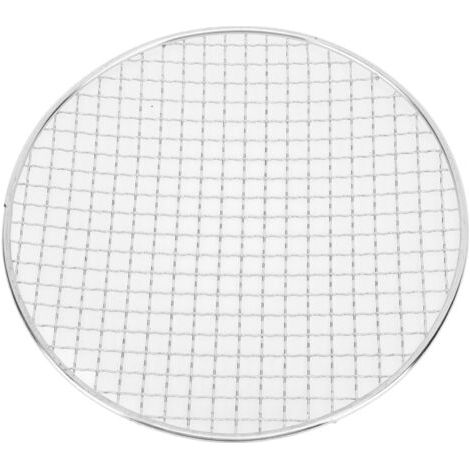 Grille de barbecue ronde de 25 cm de diamètre en acier inoxydable, maille de 1,5 mm, pour la cuisson