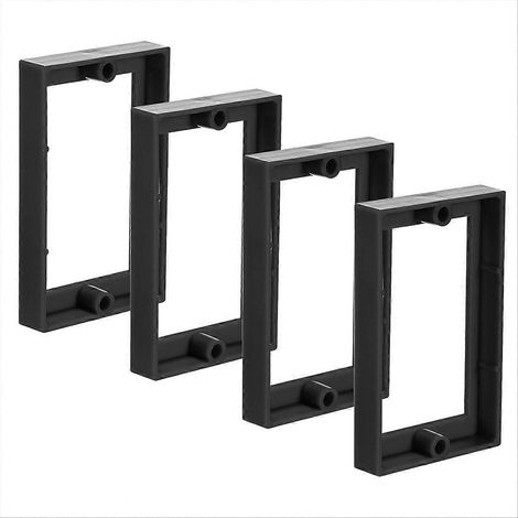 Rallonge de boîte de prise simple (lot de 4), rallonge de prise électrique noire (1/5)