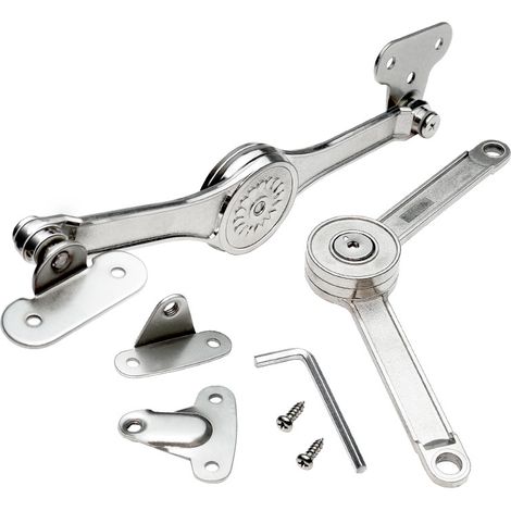 2 Pcs Support Charnières pour Placards, Charniere Relevable, Charnière de Support de Couvercles à 75/90/110 Degrés, Stay Charnières de Armoire Meuble Porte Ascenseur