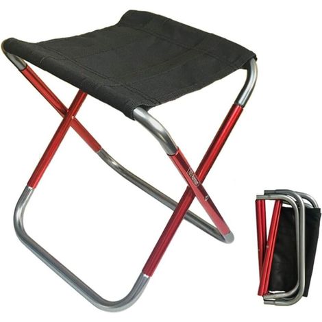 Tabouret de Camping Pliable Mini Chaise d'extérieur Pliable Chaise Portable Léger pour la pêche, Le Camping, Les Voyages, la randonnée, la Plage, Le Barbecue (1/5)