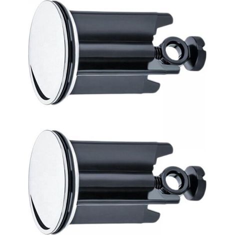 Bouchon d'évier universel de 40 mm, lot de 2, convient à tous les éviers et bidets standard (hauteur réglable de 6,6 cm à 8,3 cm).