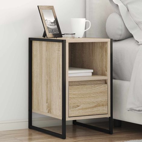 vidaXL Comodino Sonoma 39,5 x 30 x 50 cm Legno multistrato