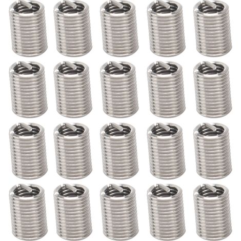 Lot de 100 inserts de réparation de filetage, manchons de protection pour fil d'acier, écrous de fixation M5 x 0,8 x 2,5D (1/5)
