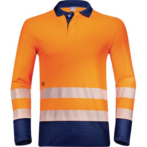 Uvex Suxxeed Construction Herren-Arbeitsshirt - Orange Männer-Langarm-Poloshirt: L (1/5)