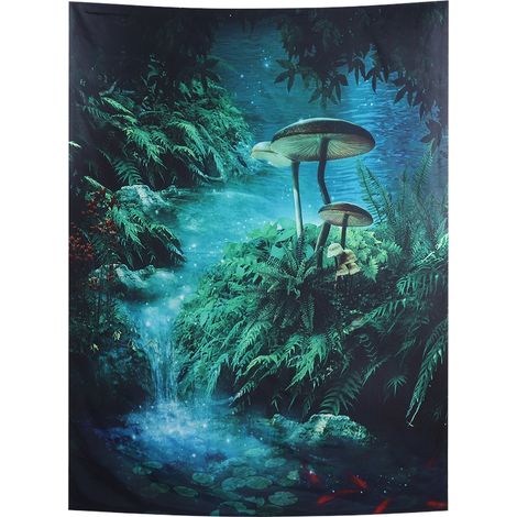 Tapis de plage suspendu 3D arbre style, tapisserie artistique pour pique-nique, tapis de sol 150x200cm (1/5)