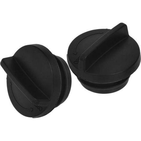 Lot de 2 anneaux pour trou de parasol - Noir - Pour pied de parasol - Avec capuchon de drainage - Résistant aux intempéries - Réutilisable (1/5)