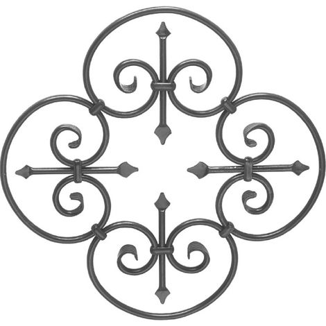 Rosone - Altezza 580mm larghezza 580mm sezione tubo tondo Ø12mm - Ferro battuto - Saldatura