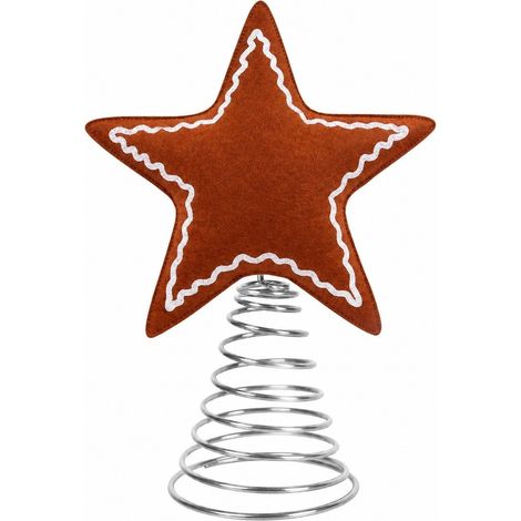 Étoile de Noël en feutrine, 29 x 23 cm, décoration festive pour sapin B (1/5)