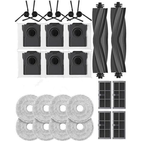 Set mit 26 Zubehörteilen für den Dreame X40 Ultra-L40 Ultra-X40 Master Saugroboter - AQSACOKIYA - Bürsten, Beutel, Reinigungstücher