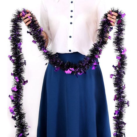 Guirlande Halloween - Citrouille Crâne Chauve-Souris - Matériau PET - 2,8 m - Décoration Porte Jardin Fête - 1 Pièce (1/5)