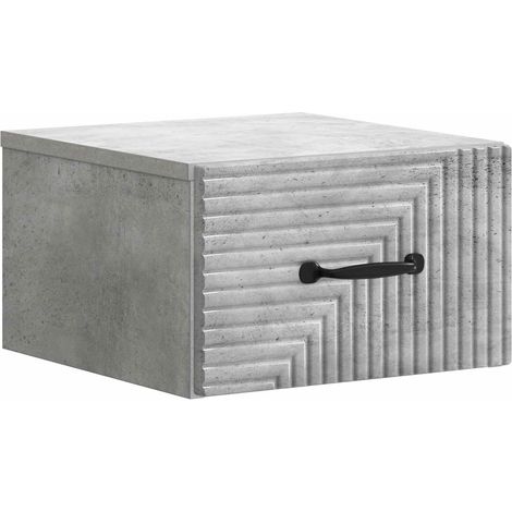 Wall-Mounted Bedside Cabinet Concrete Grey 34.5 x 33 x 20 cm vidaXL
