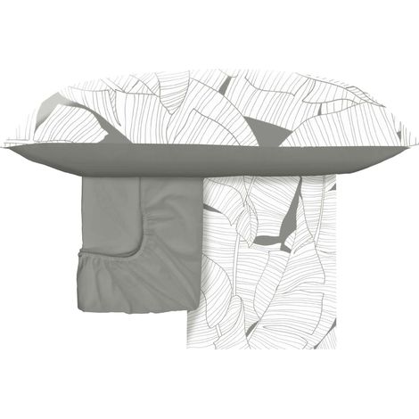Parure de Lit avec 1 Drap Housse 180x200 Coton 100% Bio Certifié OekoTex Antiacarien Hypoallergénique Respirant Surmatelas Haut 30 cm, 2 Taie Oreiller 50x80 et 1 Drap Plat 240x280 (1/5)