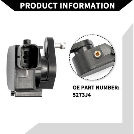 Capteur de niveau de suspension No.5273J4 Pour Citroen C5 I Ii 2001-2008 Capteur De Niveau De Phare Avant Métal Noir (1/5)