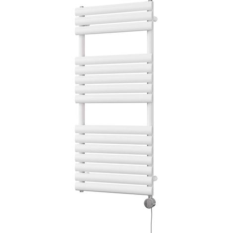 Omeara - White Electric Towel Rail H1120mm x W500mm 600w Thermostatic (1/3)