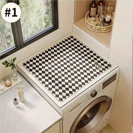 Housse absorbante à séchage rapide pour machine à laver, motif terre de diatomées Style1-AquaForge (1/5)