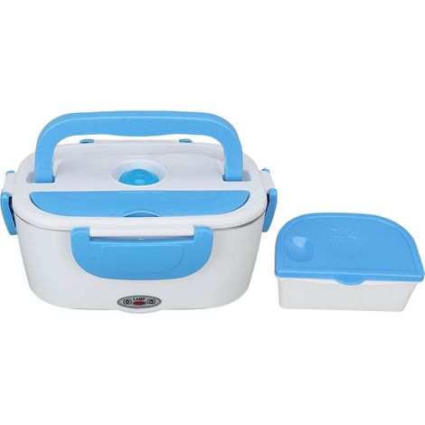 Beheizbare Lunchbox 1,5 l, 40 W Heizleistung, Zigarettenanzünderstecker, lebensmittelechtes PP, elektrische Lunchbox für Zuhause, Büro und Reisen, Blau (1/5)
