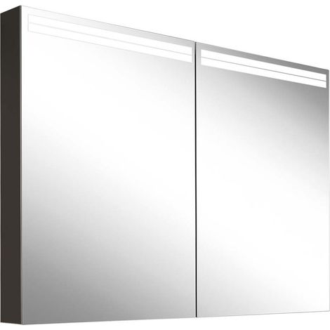 Armario con espejo iluminado Schneider ARANGA TW, 2 puertas,
