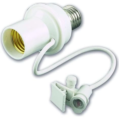 Adattatore e27 electraline crepuscolare con interruttore fotoelettrico - 58314