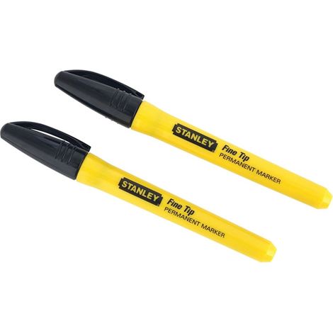 2 pennarelli indelebili  punta fine nero