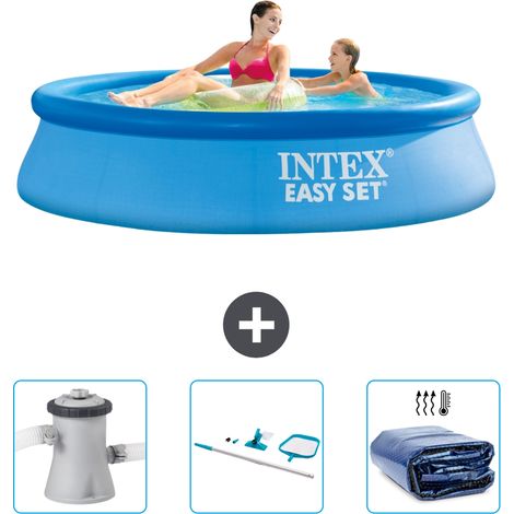 Piscine Gonflable Ronde Easy Set Intex - 244 x 61 cm - Bleue - Incluse Accessoire CB81 (1/5)