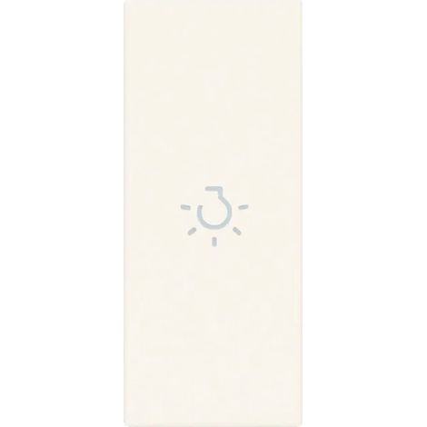Tasto simbolo luce 1 modulo comandi assiali bianco serie Linea Vimar 31000A.LB