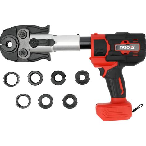 Akku-Hydraulikpresszange für PEX-AL-PEX, 32 kN, 18 V, inkl. Backen und Matrizen