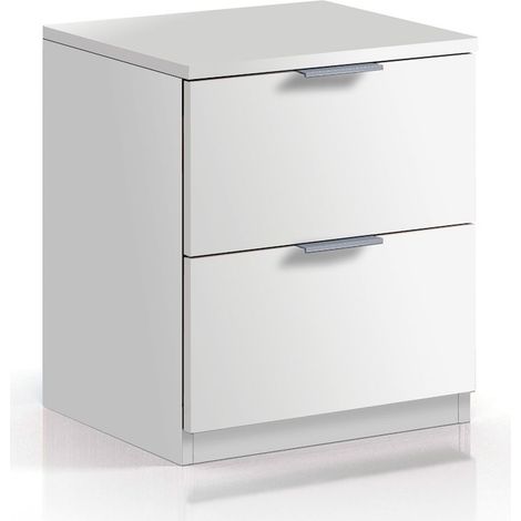 Mesita 2 cajones blanco (1/2)