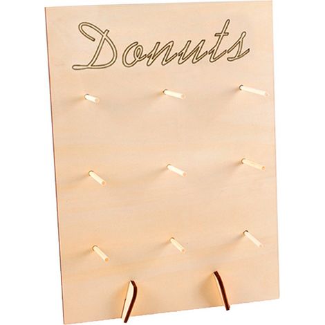 Présentoir à beignets en bois pour mariages, anniversaires, fêtes prénatales et décoration intérieure (1/5)
