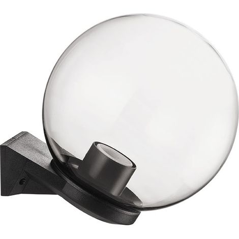 ACRILUX Applique sfera con braccio, Ø 25 cm, fumè