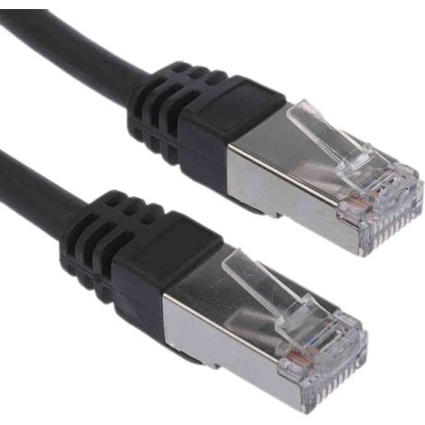 Câble cat 6 Avec connecteur / , FTP, gaine LSZH Noir, 30m ( Prix pour 1 ) (1/2)