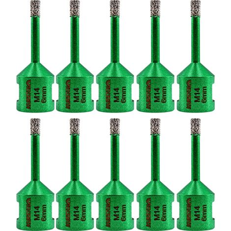 Foret Diamant Carrelage 6mm 10 Pièces Trépan Diamant Scie Cloche (1/5)