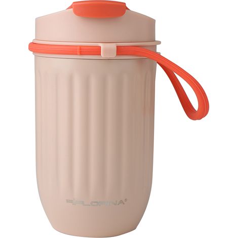 Mug isotherme en acier inoxydable rose 360 ml (1/3)