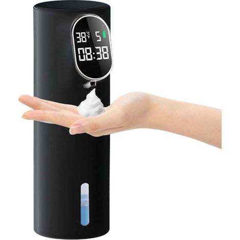 Distributeur de savon automatique 320 ml – intelligent, avec horloge, électrique, à capteur sans contact pour comptoir de salle de bain (1/5)