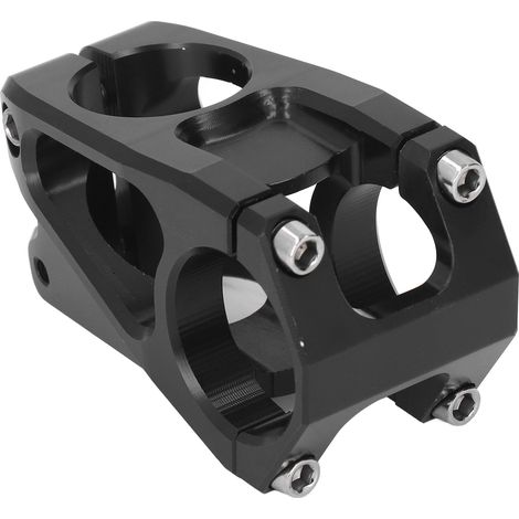 Potence de VTT 31,8 mm en alliage d'aluminium usiné CNC, potence courte creuse, accessoires de vélo à monter soi-même, noire (1/5)