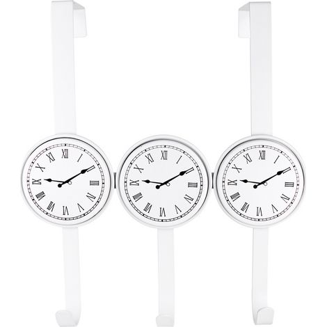 AWD INTERIOR 1483, accroche-porte, horloges en métal blanc (1/2)