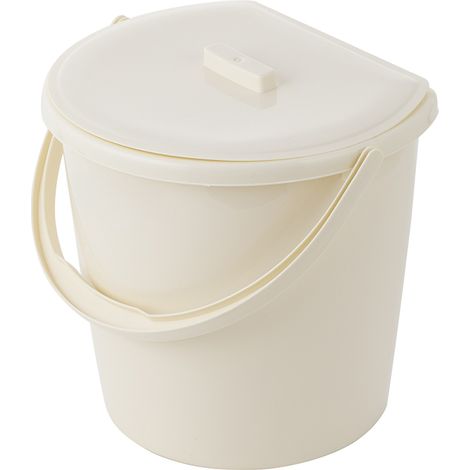 Seau mural en plastique avec couvercle, 11 L, crème - BEN (1/2)